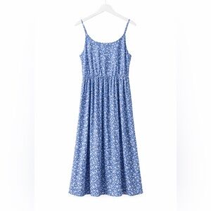 SHEIN Blue Floral Midi Sundress